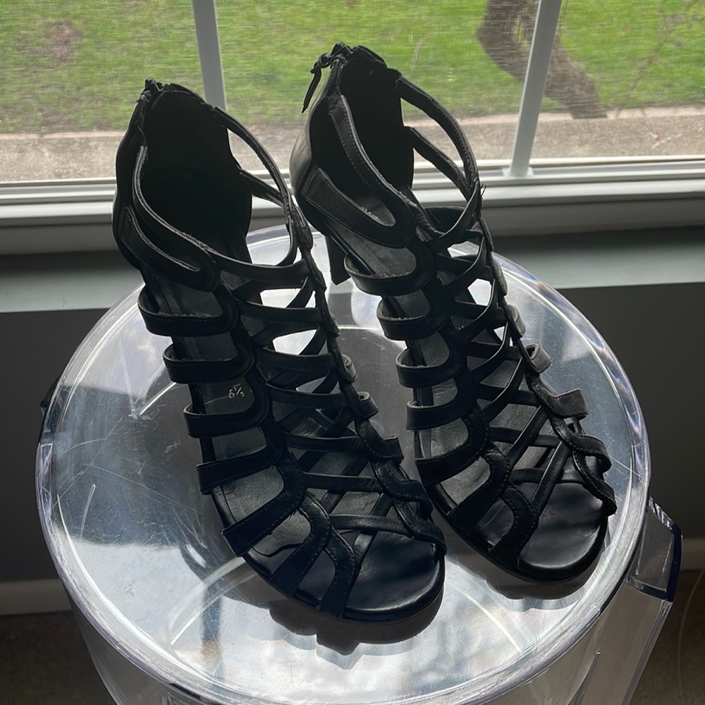 Black Stuart Weitzman Heeled Sandals